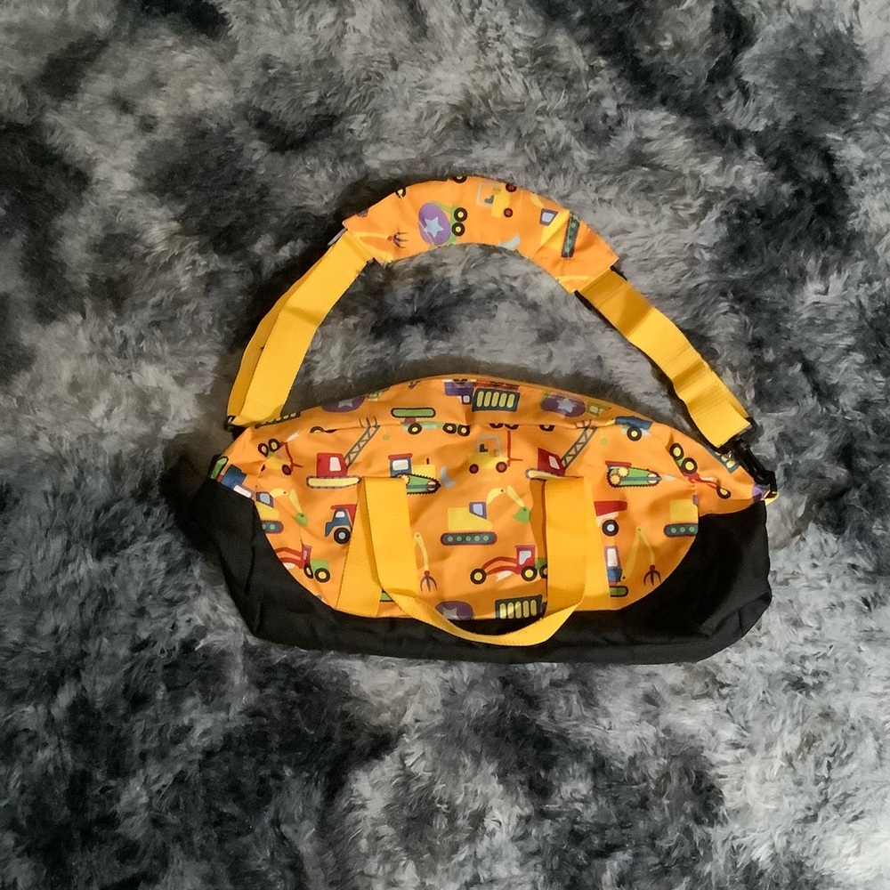 Kids Construction Theme Yellow and Black Bag